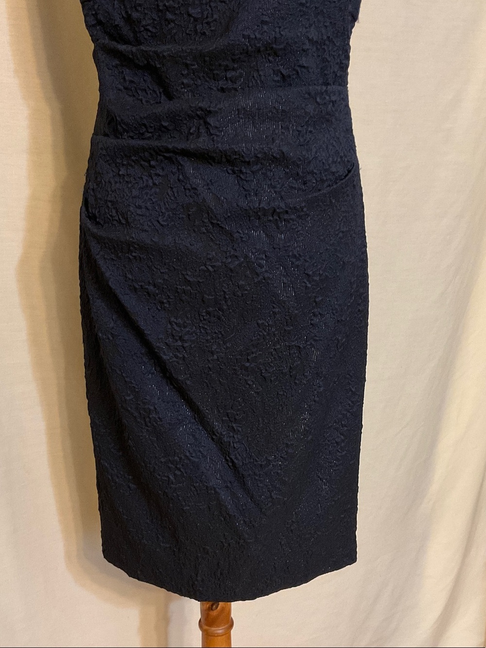 Adrianna Papell Dark Blue Brocade Sheath Dress - Picture 9 of 15
